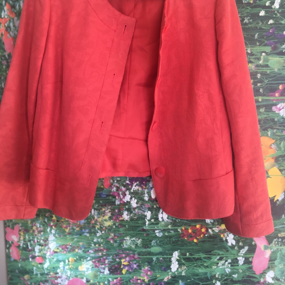 Talbots Size 14 Button Blazer No Collar